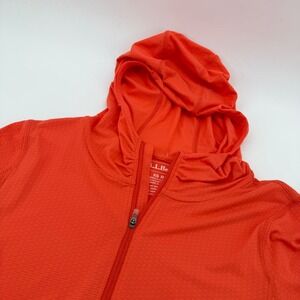 LL Bean Womens SunSmart Quarter Zip Hoodie Coral Tunic XS BNWT